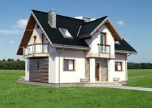 Традиционный проект дома с мансардой площадью до 150 m²