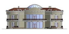 Проект фешенебельной резиденции с куполообразной крышей