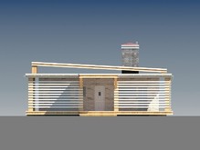 Проект одноэтажного современного коттеджа с 2-я спальнями