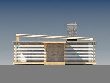 Проект одноэтажного современного коттеджа с 2-я спальнями