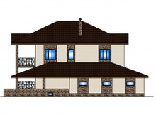 Проект двухэтажного особняка с крытыми террасами