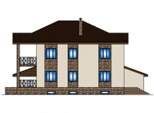 Проект двухэтажного особняка с крытыми террасами