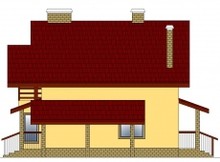 Проект дачного дома с уютным эркером