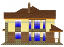 Проект двухэтажного дома с фактурным фасадом