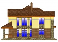 Проект двухэтажного дома с фактурным фасадом