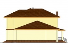 Двухэтажный классический коттедж с сауной