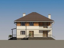 Красивый проект жилого дома с террасой и удобной планировкой