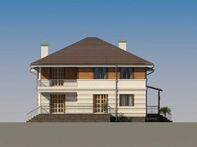 Красивый проект жилого дома с террасой и удобной планировкой