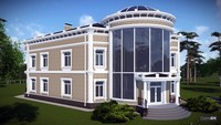 Проект фешенебельной резиденции с куполообразной крышей