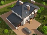 Запоминающийся проект загородного дома с интересной крышей