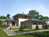 Красивый проект жилого загородного дома 220 m² с террасой