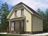 Красивый проект малогабаритного простого дома площадью 100 m²