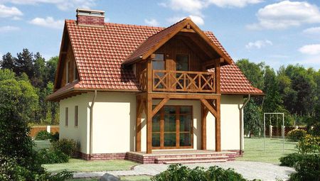 Архитектурный проект небольшой загородной усадьбы с красивым деревянным балконом