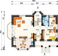 Просторная вилла с цокольным этажом и эркерами