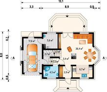 Проект красивой усадьбы с площадью 160 m²