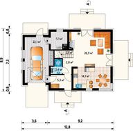 Проект оригинальной усадьбы с площадью 140 m²
