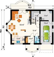 Архитектурный проект коттеджа с просторными комнатами