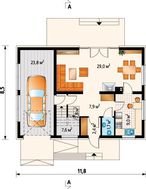 Архитектурный проект особняка на 130 m² с четырьмя спальнями