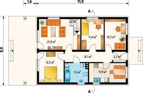 Архитектурный проект красивого загородного дома со стильным дизайном