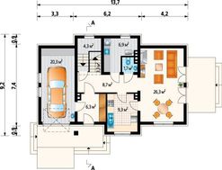 Оригинальный загородный особняк с красивым деревянным балконом