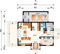 Проект дома 12 на 12 в классическом стиле