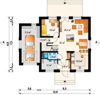 Уютный загородный особняк с мансардой и выходом на террасу