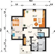 Компактный загородный дом для маленькой семьи