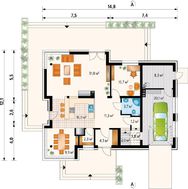 Мансардный проект с большим угловым панорамным окном