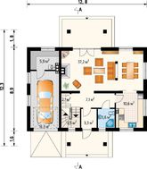 Архитектурный проект дома с мансардой 12 на 12 м