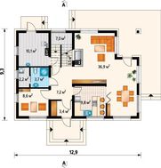 Оригинальный проект светлого мансардника