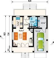 Мансардный дом квадратной формы 9м на 9м