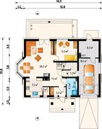 Проект в классическом стиле коттеджа с мансардой