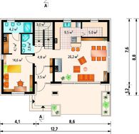 Симпатичный дом с 3 спальнями на мансардном этаже