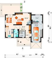 Проект загородного мансардного коттеджа с широкими балконами