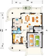 Проект элегантного загородного коттеджа с мансардой