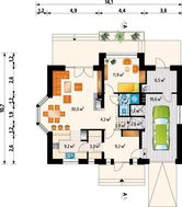 Проект красивого мансардного дома 11м на 14м