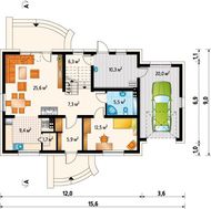 Усадьба с мансардой для узкого участка с габаритами 9 на 15
