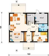 Уютный дом прямоугольной формы 9 на 12