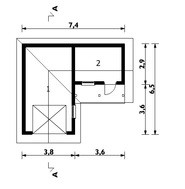 Проект гаража на 1 авто с пристроенной кладовкой