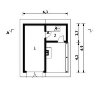 Интересный проект гаража с камином на улице