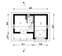 Проект гаража с комнатой отдыха