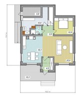 Выделяющийся проект мансардного коттеджа