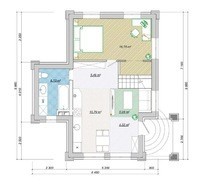 Проект компактного домика 70 m²