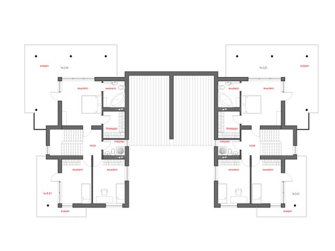 Проект большого современного коттеджа на две семьи