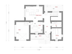 Проект двухэтажного коттеджа с кирпичным фасадом и просторной террасой