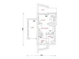 Оригинальный проект мансардного коттеджа с чердаком и огромным балконом