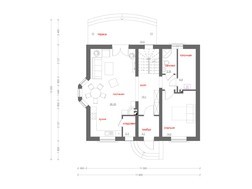 Уютный загородный коттедж в классическом стиле с мансардой и красивыми балконами