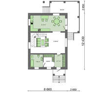 Классический коттедж с отдельным выходом на просторную террасу