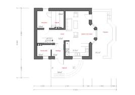 Проект небольшого загородного домика с сауной