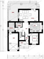 Проект двухэтажного загородного дома со встроенным гаражом и кирпичным фасадом